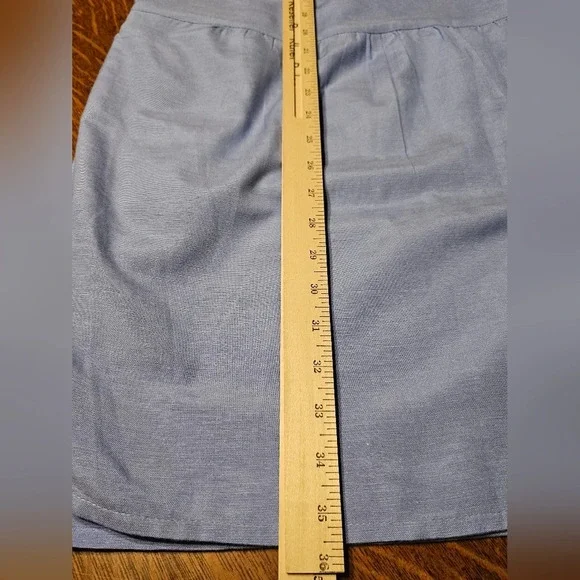 Midnight Sky Blue Tiered Linen Blend Long Skirt Women's Size Large NWT - Picture 10 of 11